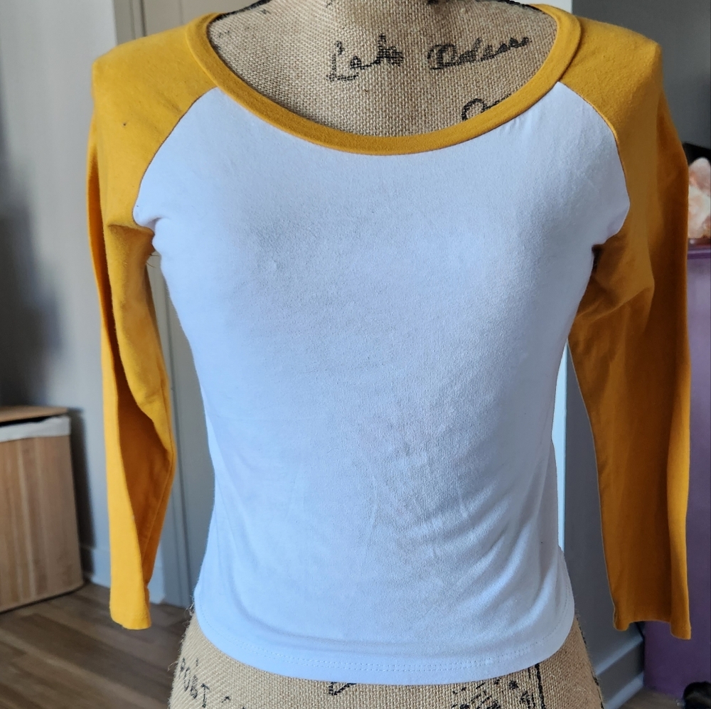 Gold baseball tee